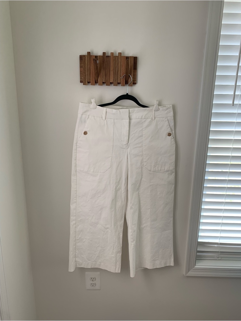 Studio White High-Rise Wide Leg Trousers
